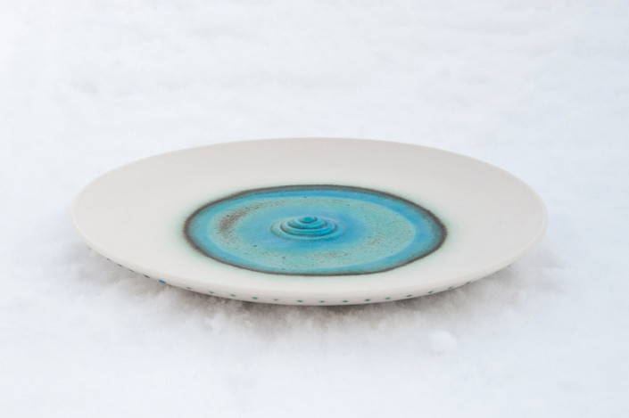 Turquoise spiral eye